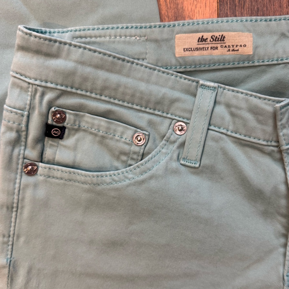 AG Adriano Goldschmied x Calypso St. Barth The Stilt Cigarette Jeans Size 26 - Picture 4 of 7